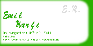 emil marfi business card